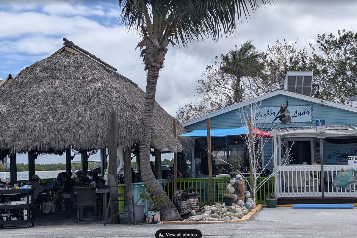 The Crabby Lady restaurant and bar in Goodland, FL — a classic Old Florida seafood spot